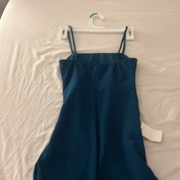 Homecoming dress - SPLASH - Spaghetti strap shirred dress teal S - Picture 3 of 5